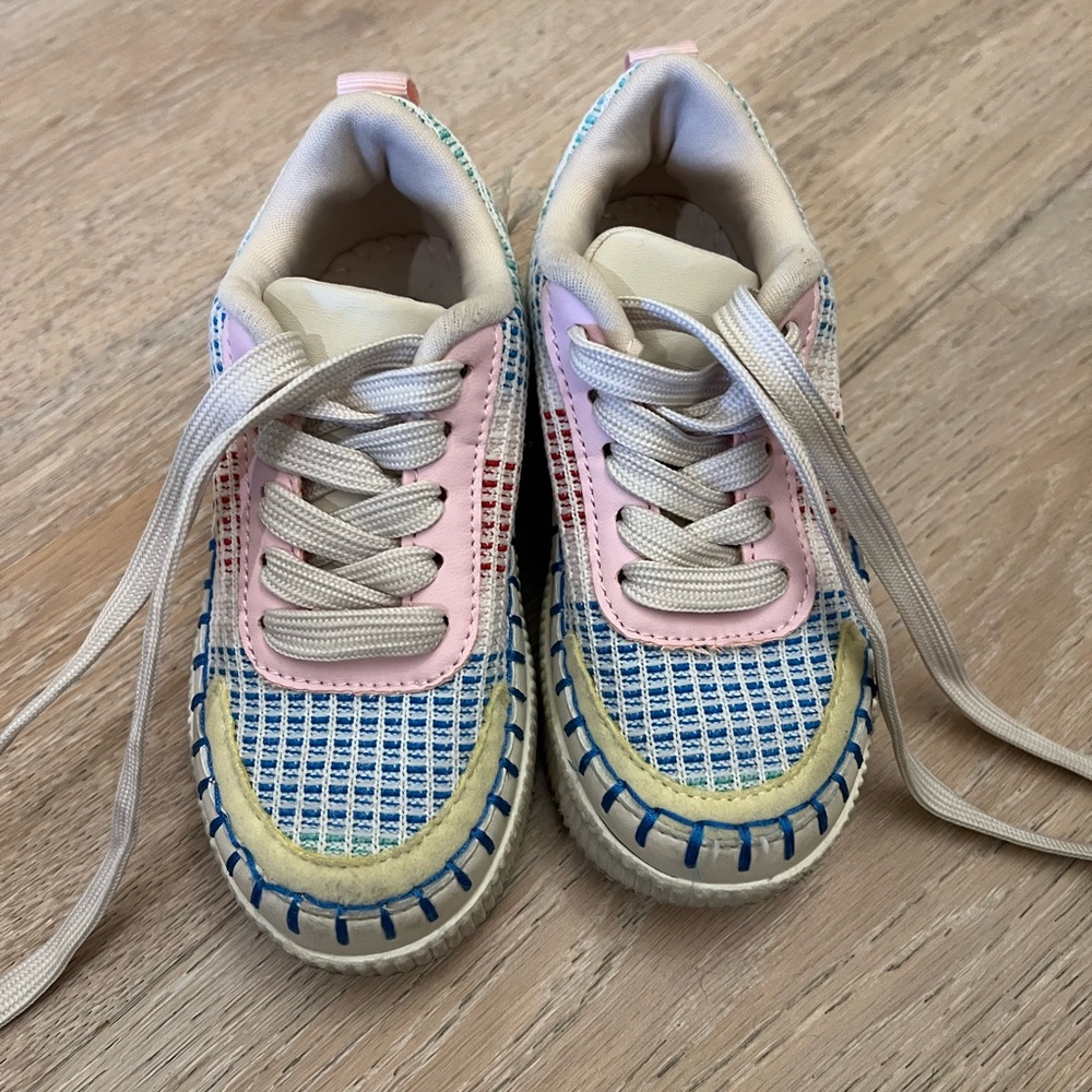 Link Kids Pink and Blue Lace-Up Sneakers